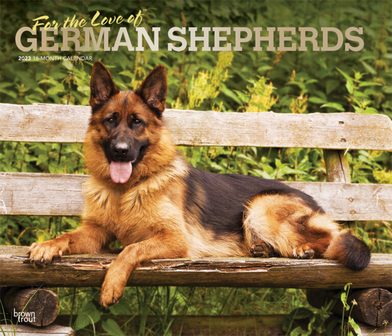 For the Love of German Shepherds 2023 Deluxe Wall Calendar